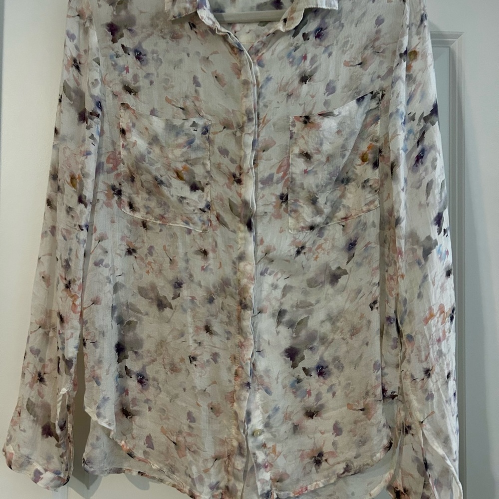 Bella Dahl Multicolor Floral Button Down Shirt
